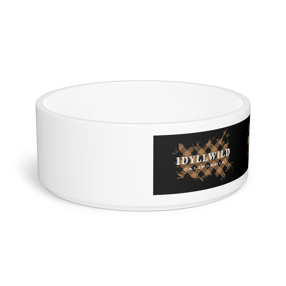 Pet Bowl Idyllwild Tan Plaid Black Label