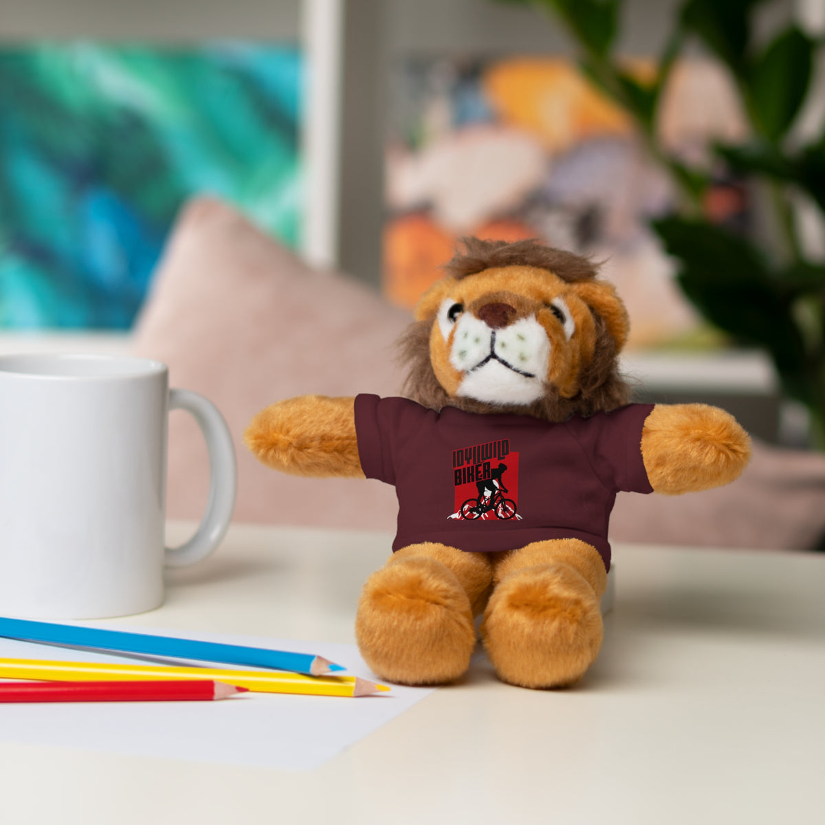 Stuffed Animals with Tee Idyllwild Mountain Biker