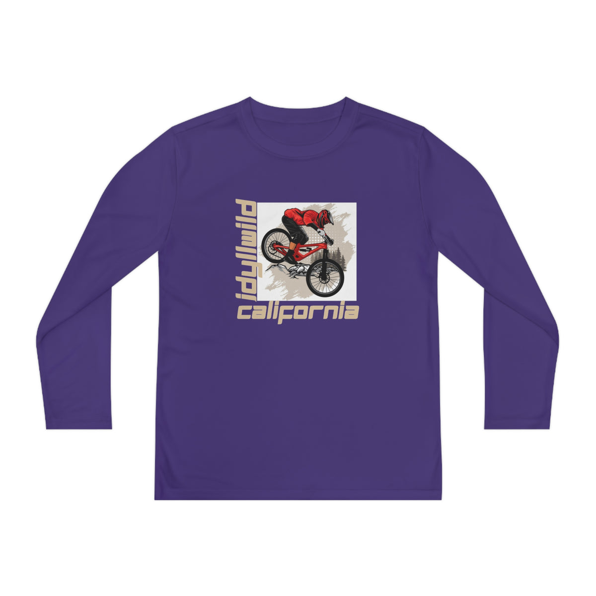Idyllwild Mountain Biking Square II Youth Long Sleeve Competitor Tee