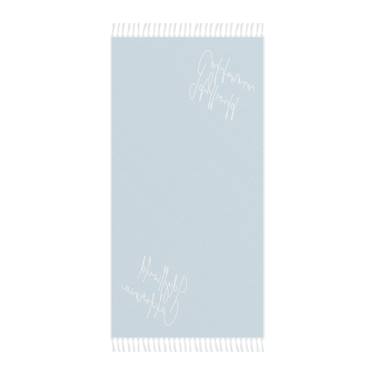 Boho Beach Cloth Idyllwild California Script Turquoise