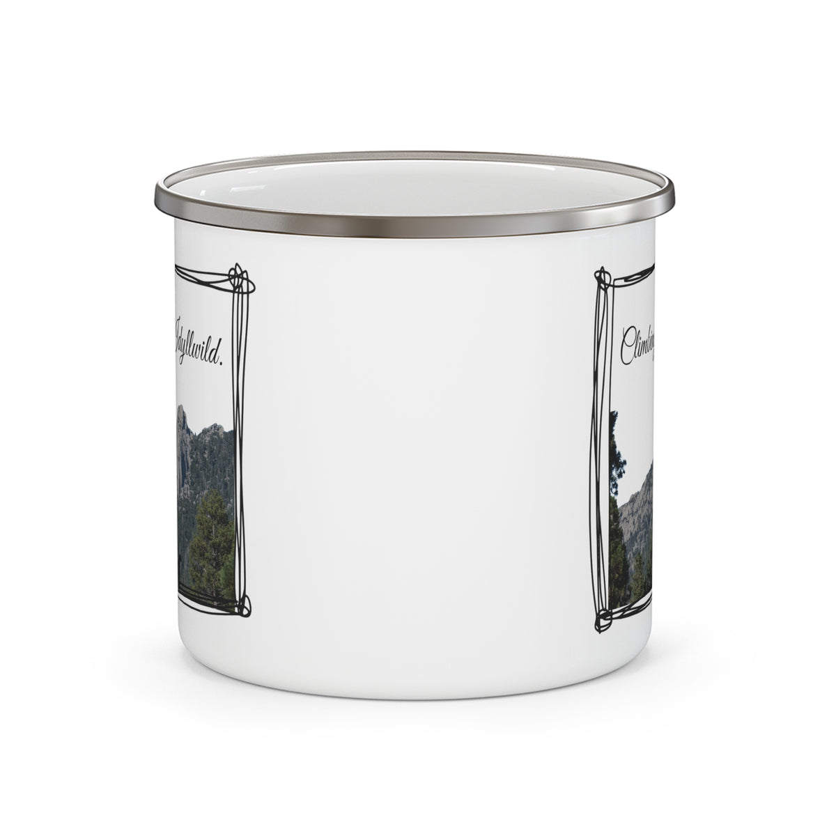 Climbing Idyllwild Enamel Mug