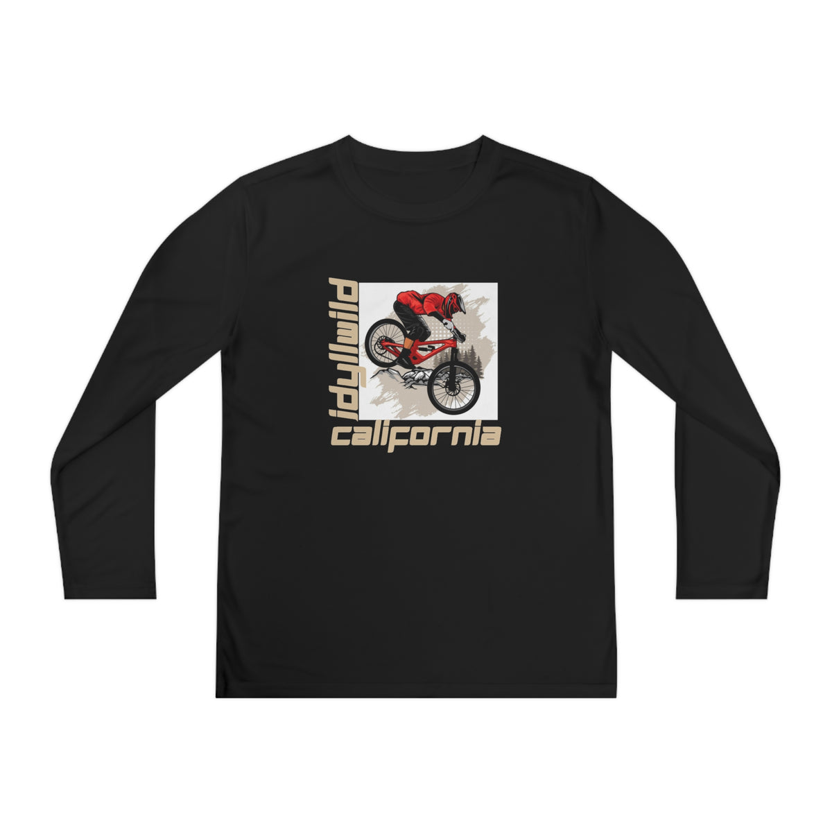 Idyllwild Mountain Biking Square II Youth Long Sleeve Competitor Tee