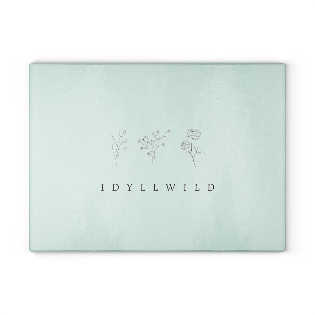 Glass Cutting Board Light Floral Idyllwild