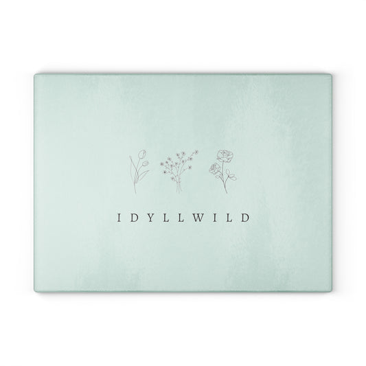 Glass Cutting Board Light Floral Idyllwild