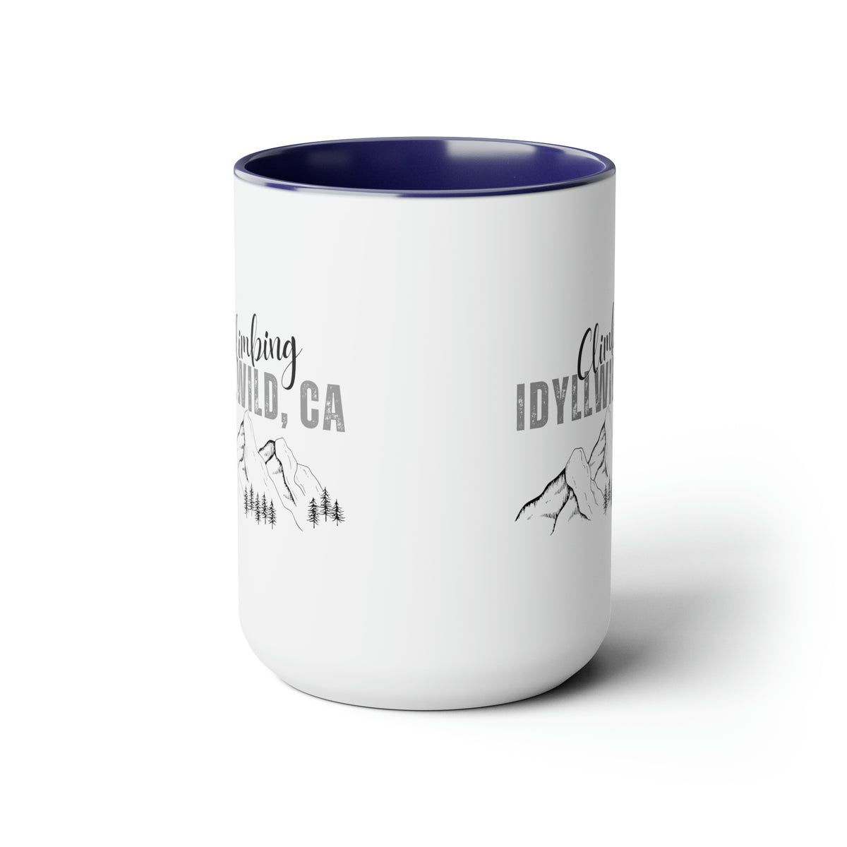Two-Tone Coffee Mugs, 15oz Climbing Idyllwild