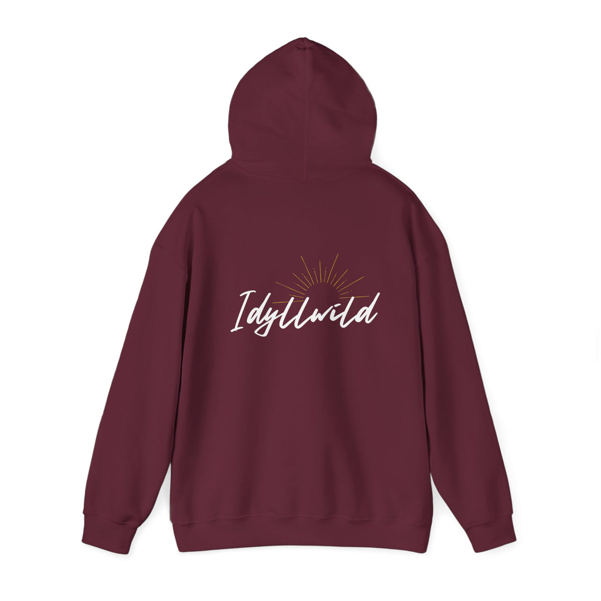 Idyllwild white script grey suburst Hoodie