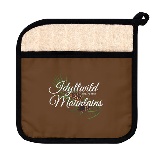 Idyllwild Mountains Brown Pot Holder with Pocket