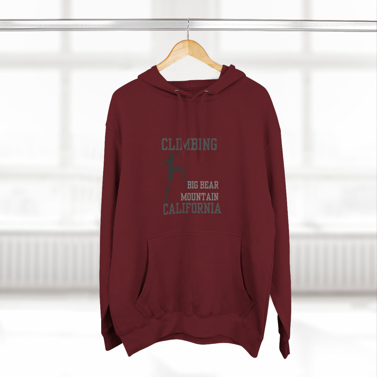 Big Bear Mountain Rock Climbing Hoodie
