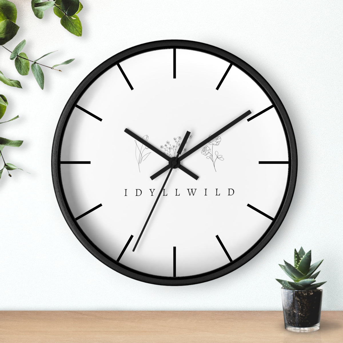 Wall Clock Idyllwild Boho Floral