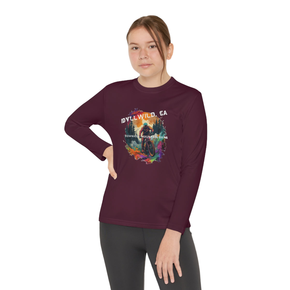 Idyllwild Mountain Biking Youth Long Sleeve Competitor Tee