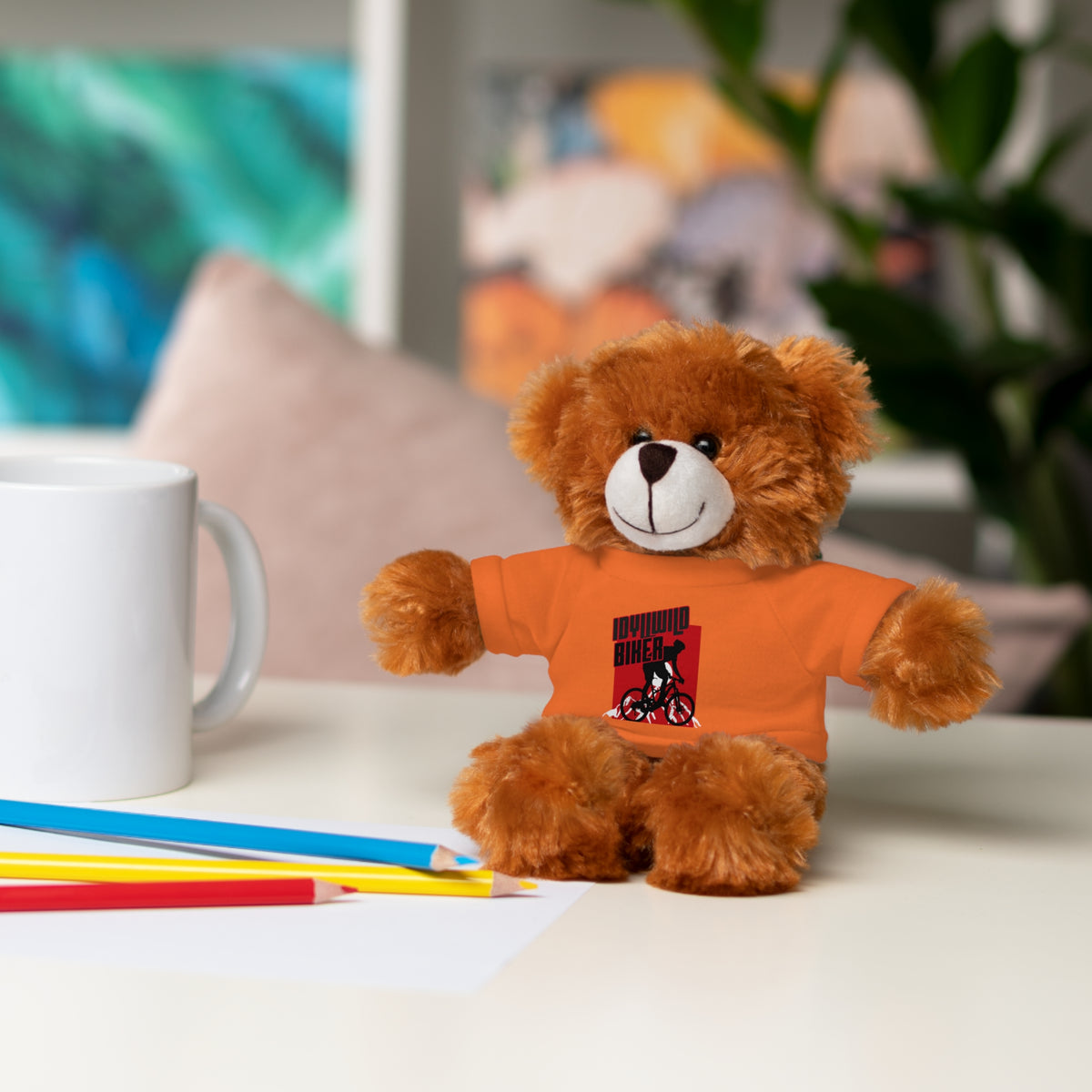 Stuffed Animals with Tee Idyllwild Mountain Biker
