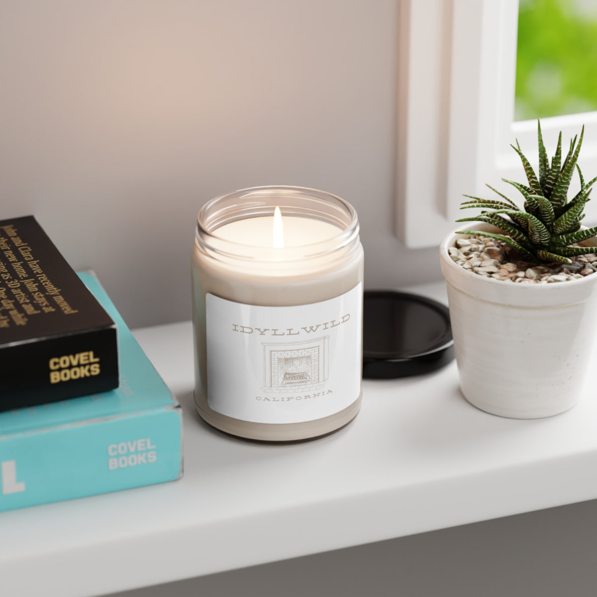 Scented Soy Candle, 9oz Idyllwild Fireplace White Label