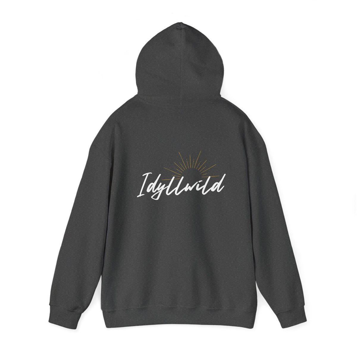 Idyllwild white script grey suburst Hoodie