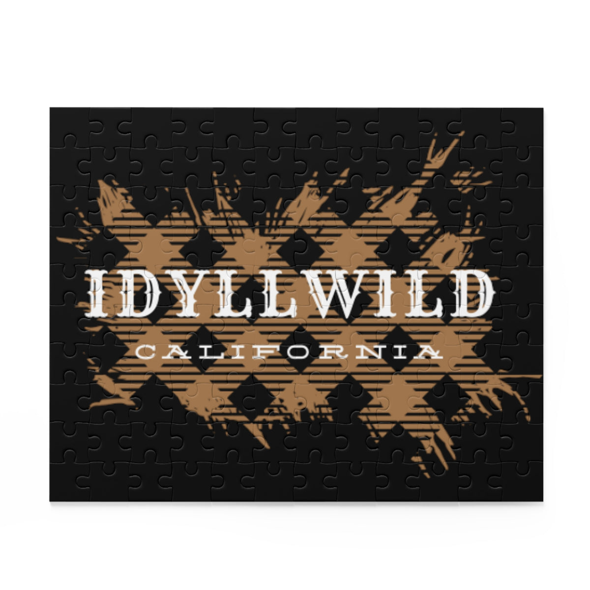Puzzle (120, 252, 500-Piece) Idyllwild California Tan Plaid Easy