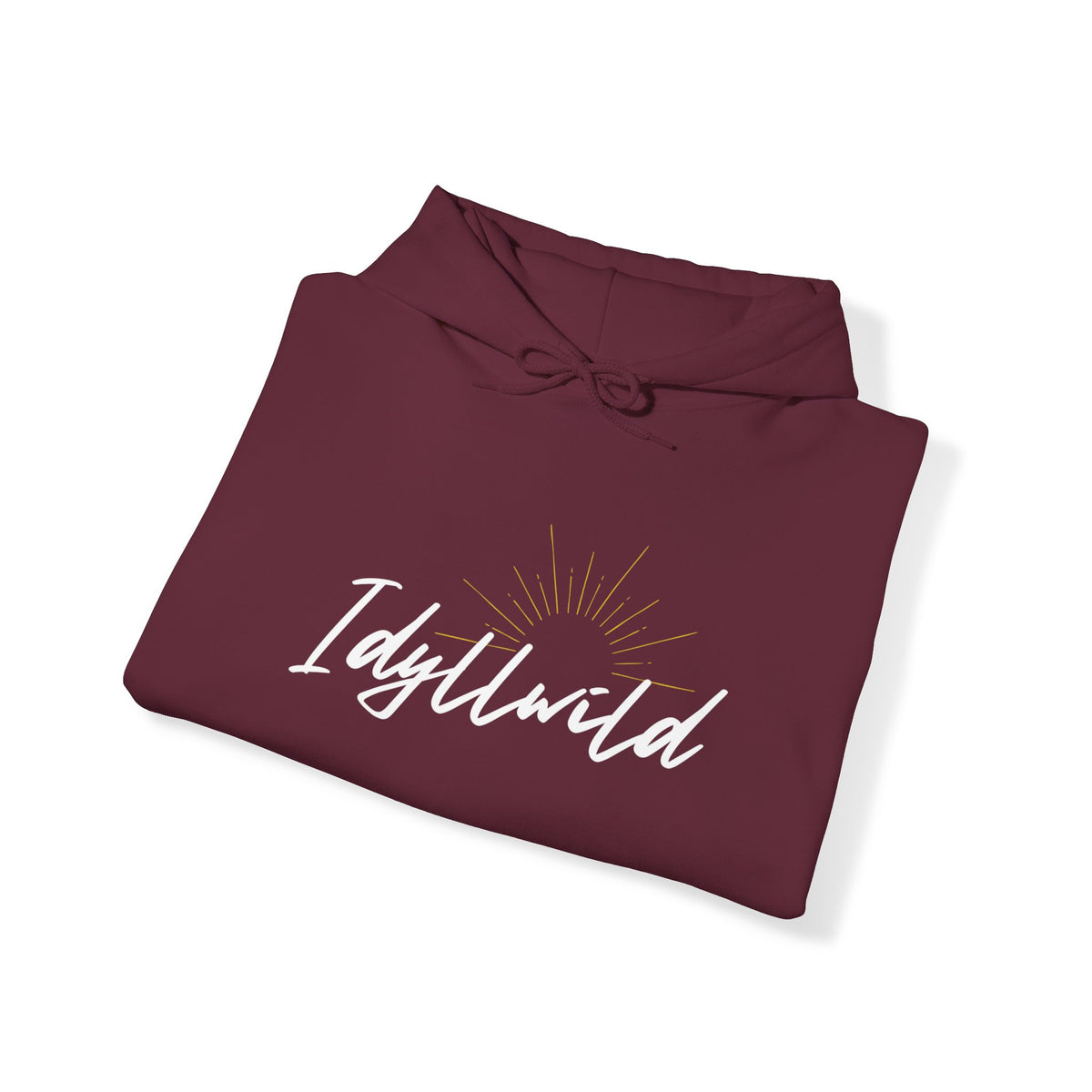 Idyllwild white script grey suburst Hoodie
