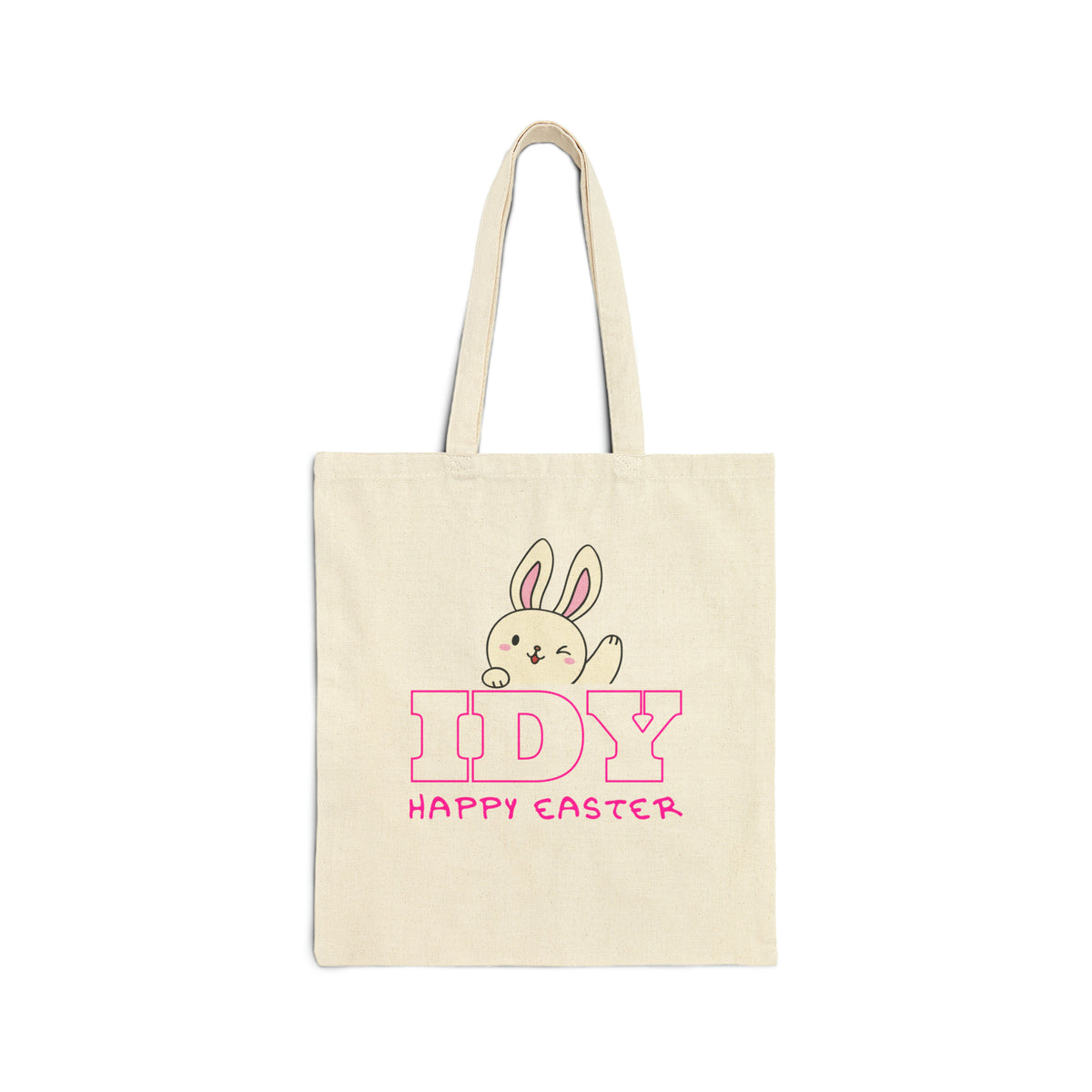 Cotton Canvas Tote Bag Idy Happy Easter