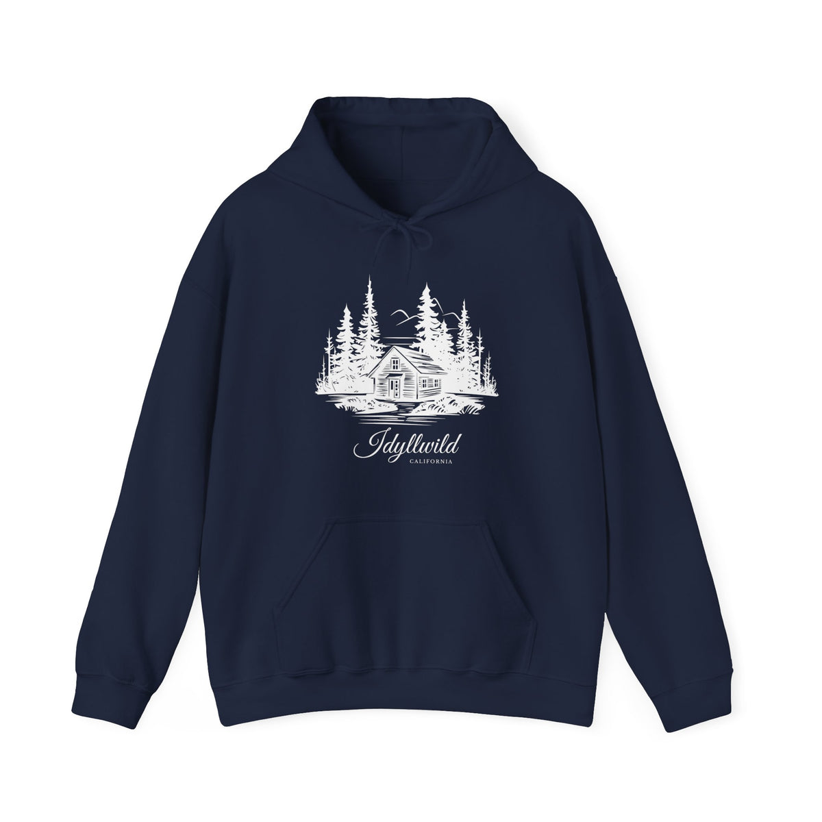Unisex Heavy Blend™ Hooded Sweatshirt Cabin Forest Sketch