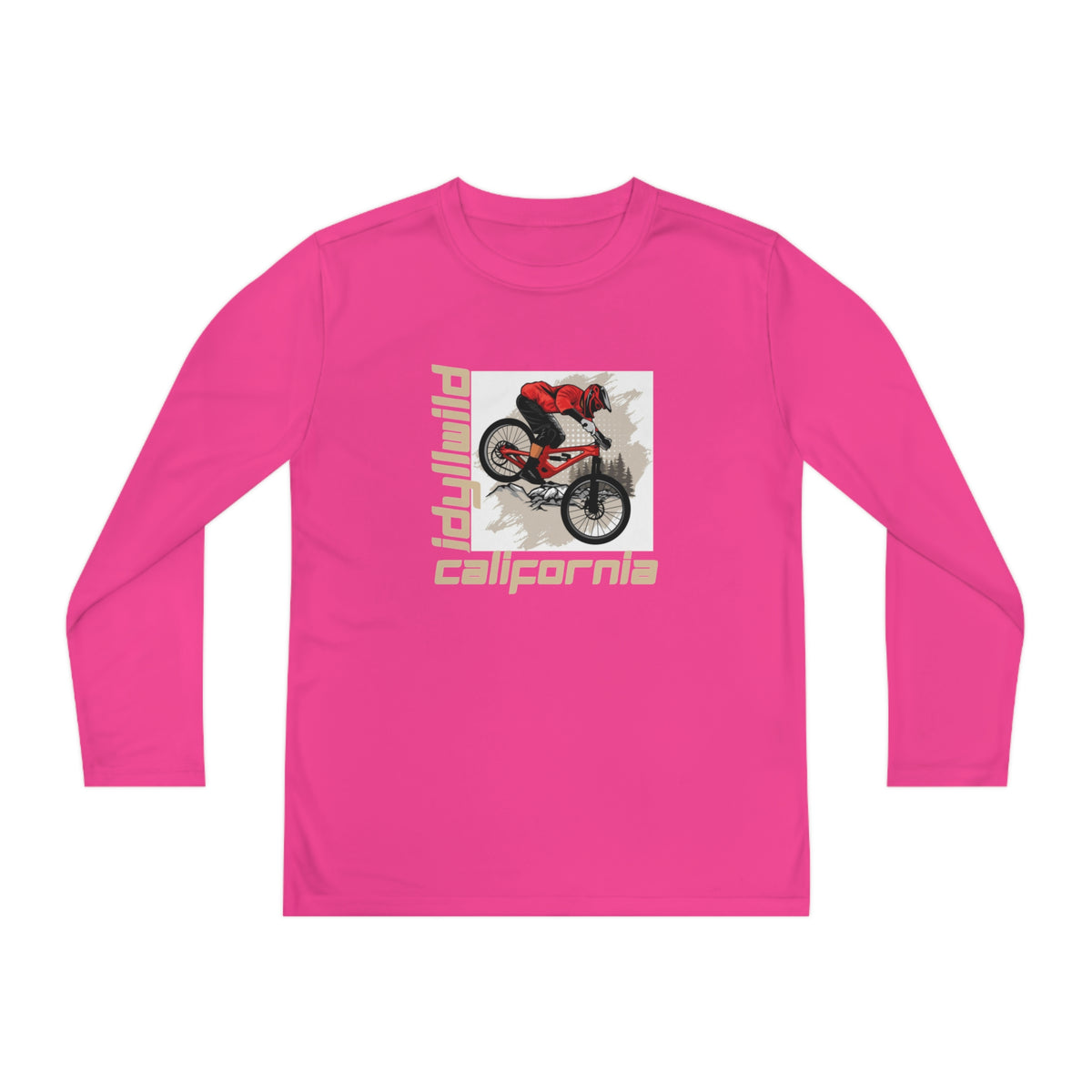 Idyllwild Mountain Biking Square II Youth Long Sleeve Competitor Tee