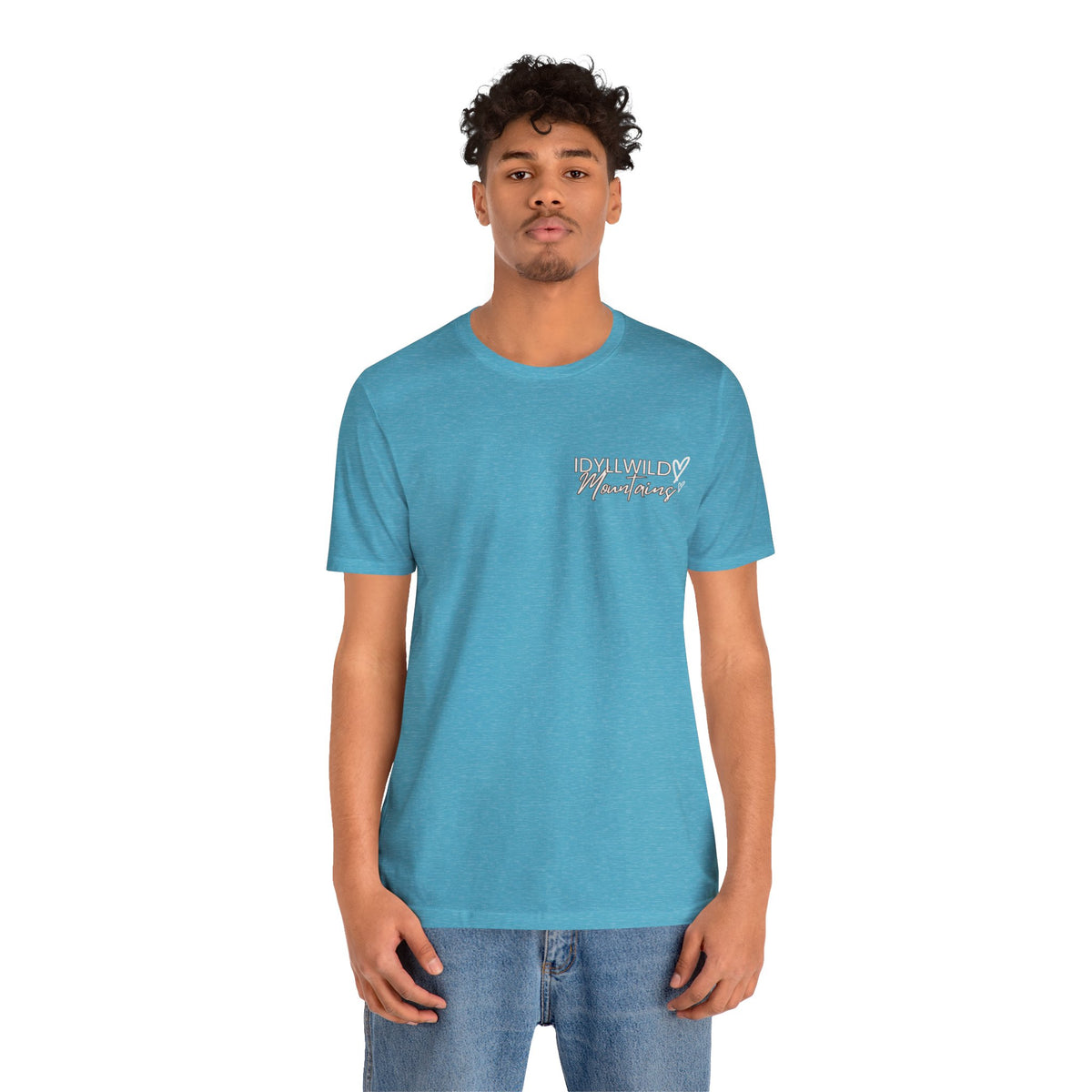 Womens Jersey Short Sleeve Idyllwild Mountains Heart T-shirt