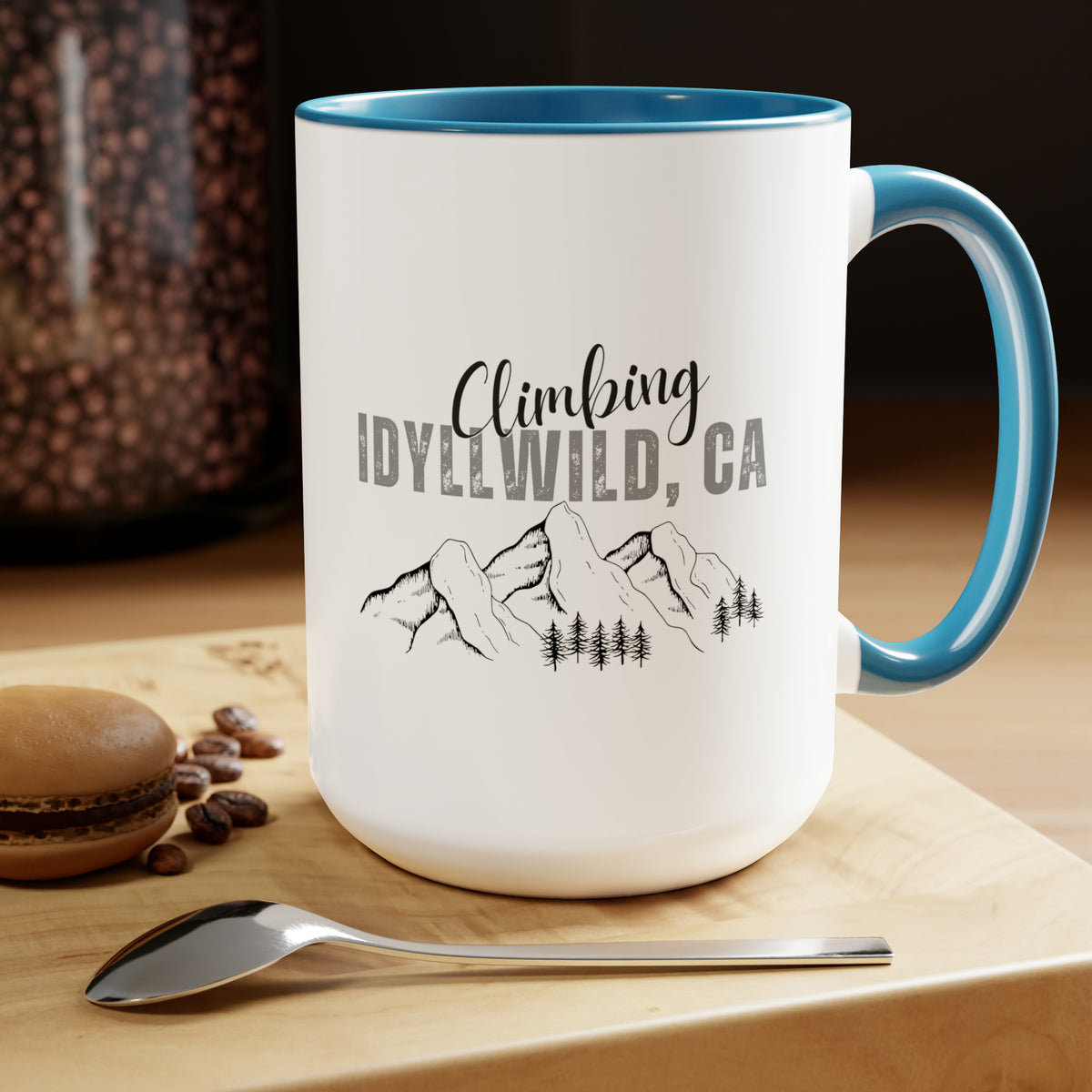 Two-Tone Coffee Mugs, 15oz Climbing Idyllwild