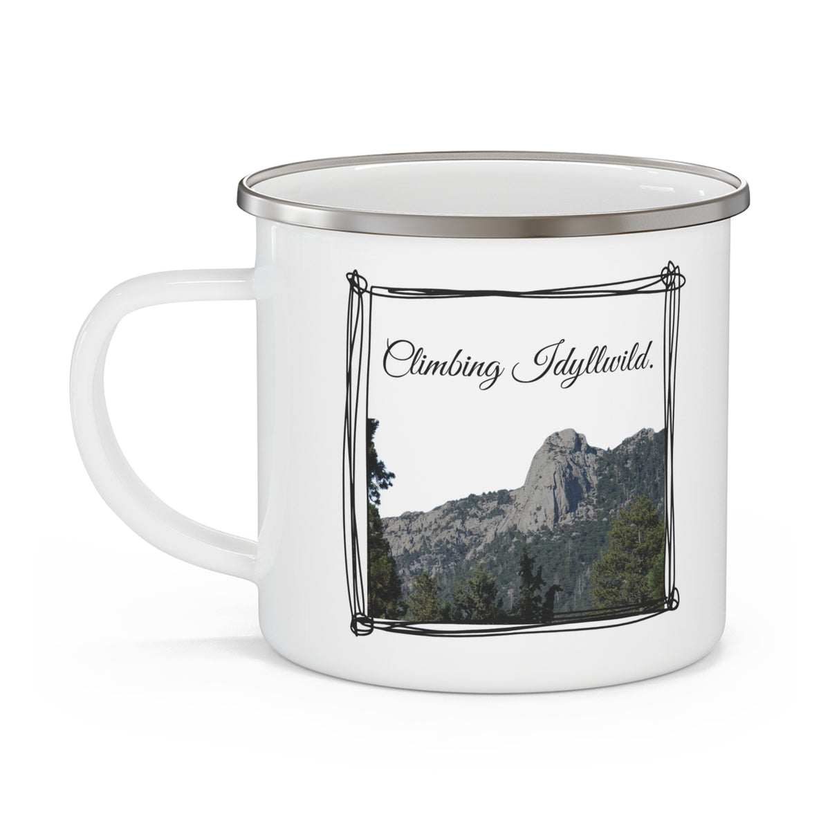 Climbing Idyllwild Enamel Mug