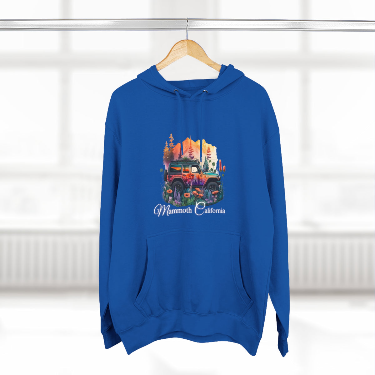 Mammoth California Jeep Floral Hoodie