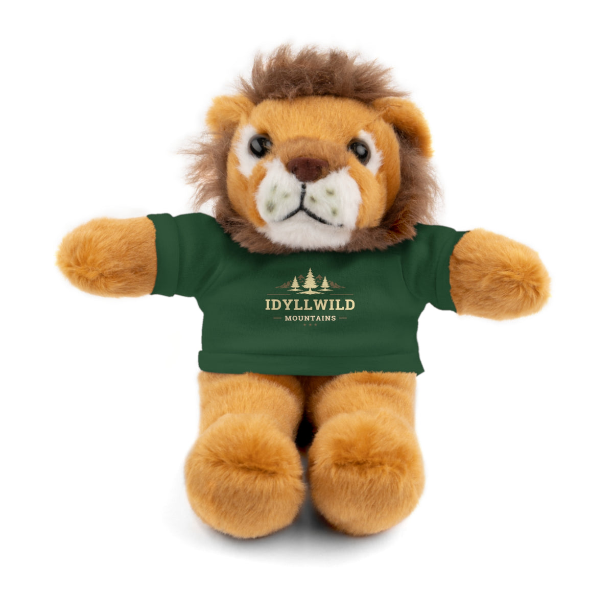 Stuffed Animals with Tee Idyllwild Mountain Badge