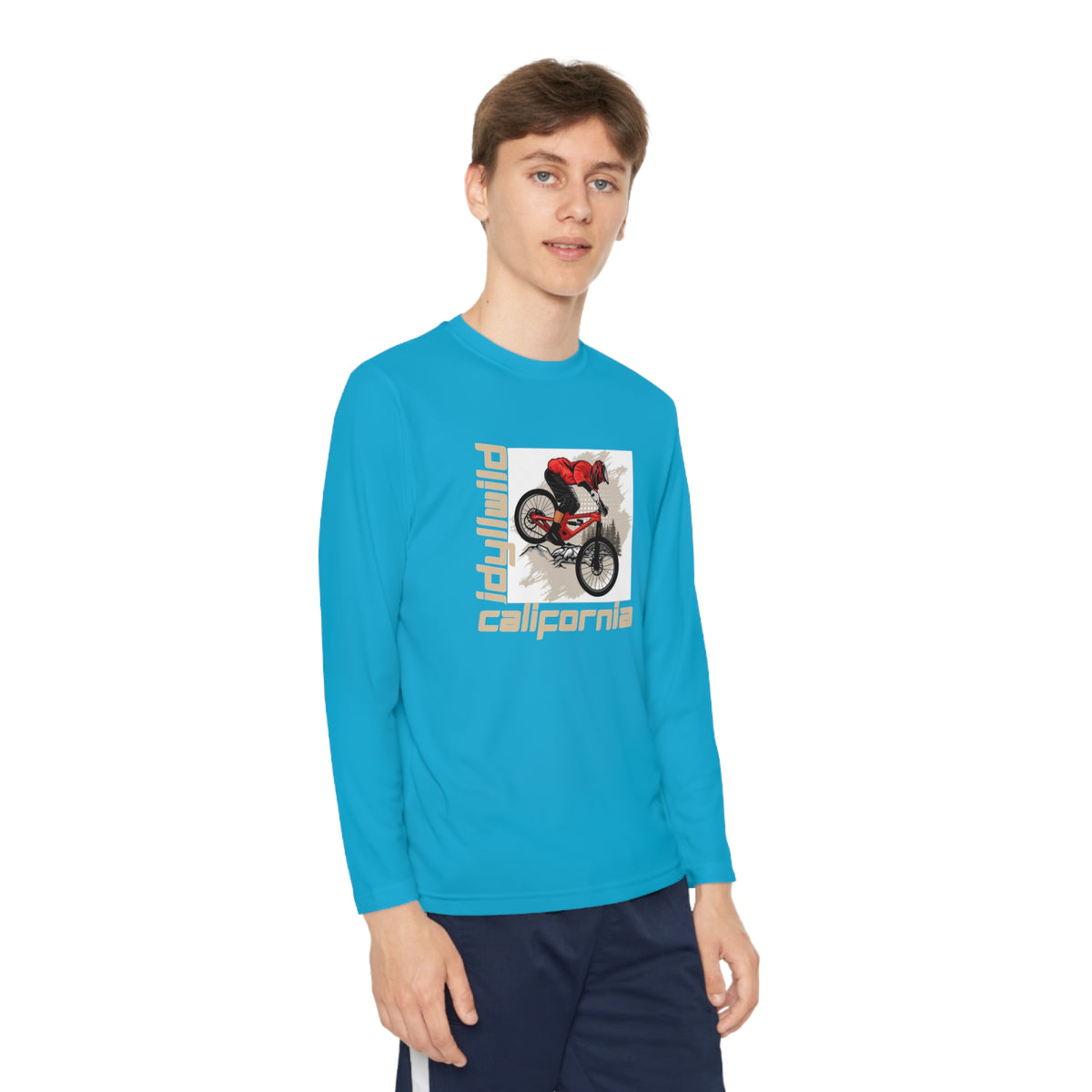 Idyllwild Mountain Biking Square II Youth Long Sleeve Competitor Tee