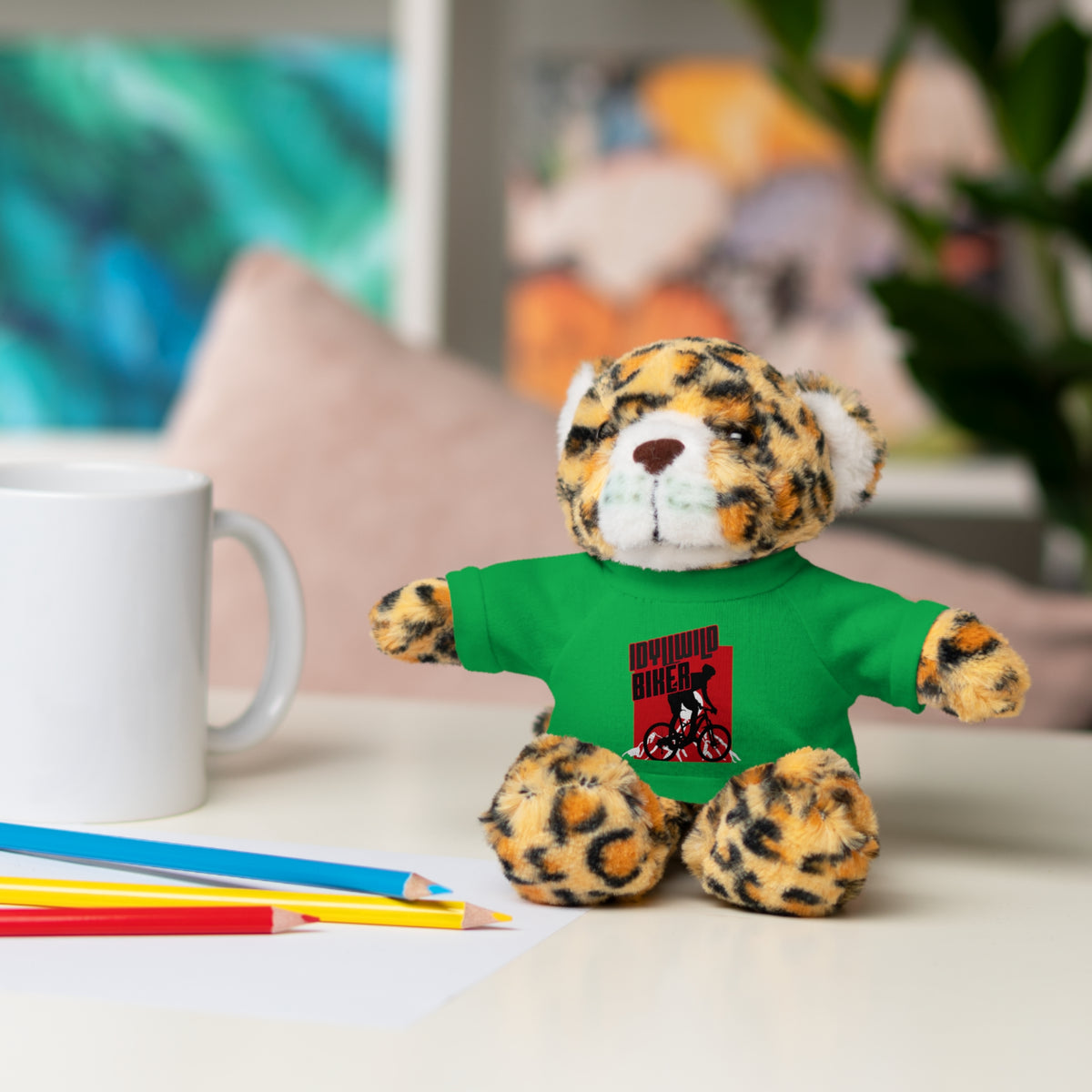 Stuffed Animals with Tee Idyllwild Mountain Biker