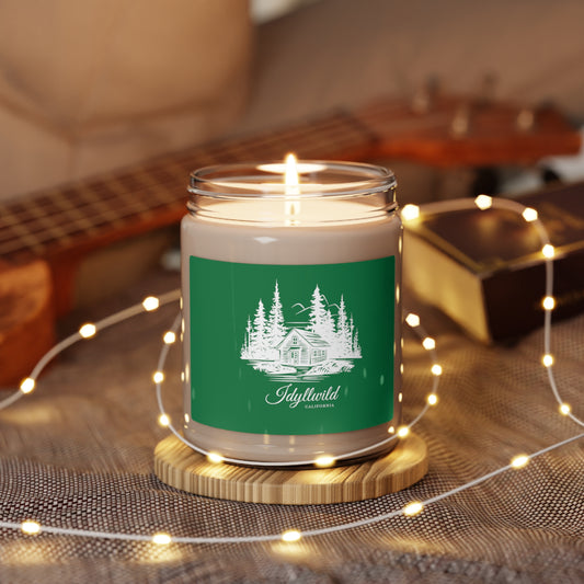Scented Soy Candle, 9oz Cabin in the Woods Green