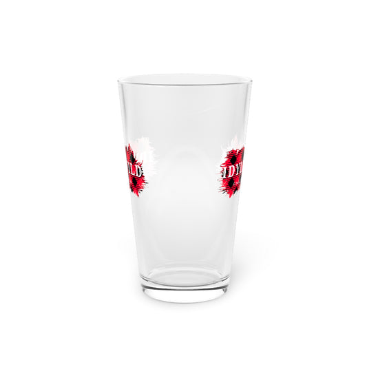 Idyllwild Red Buffalo Plaid Pint Glass, 16oz
