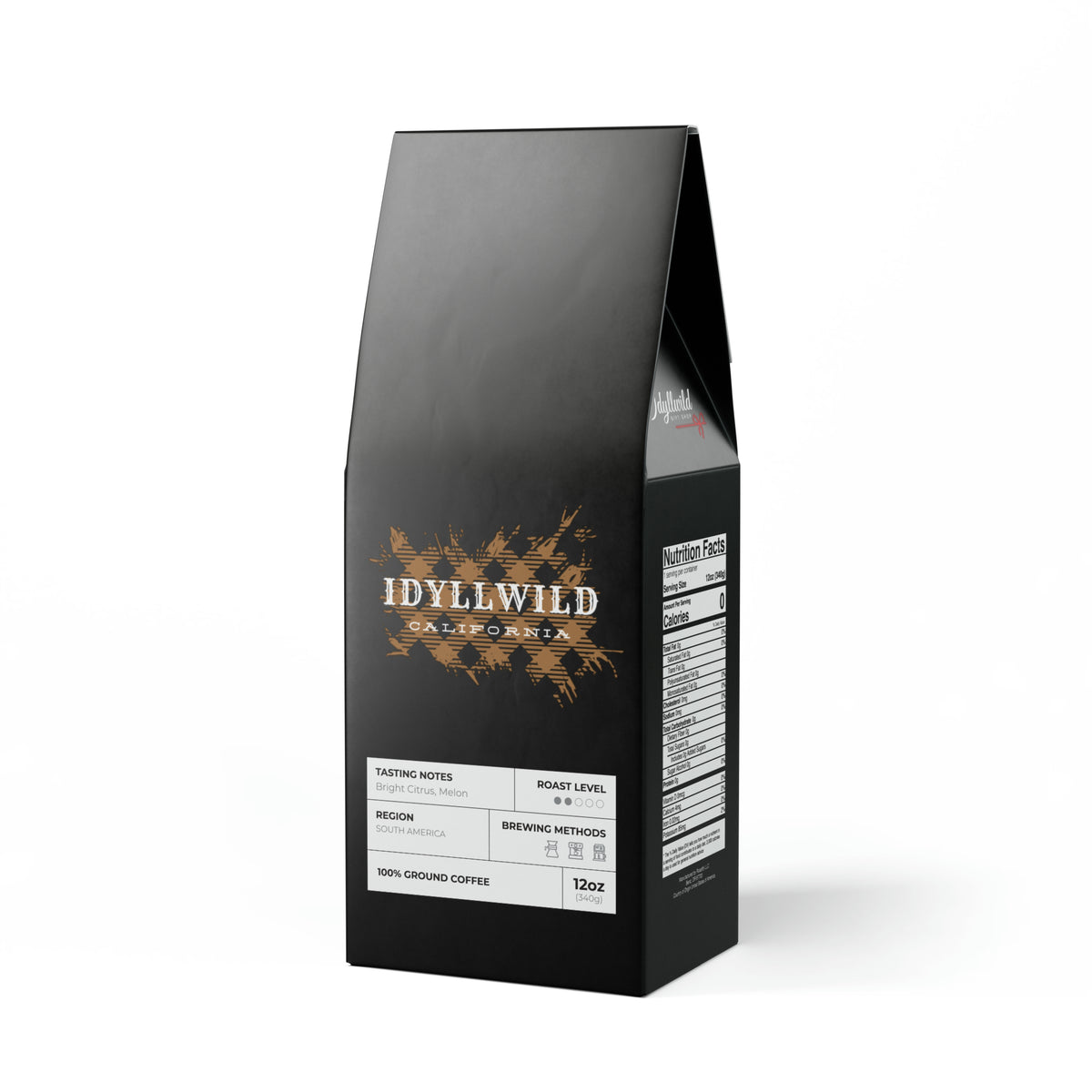 Colombia Single Origin Coffee (Light-Medium Roast) Idyllwild Tan Plaid Black