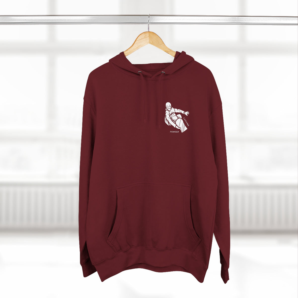 Snowboard  "Fresh pow, carving" Hoodie