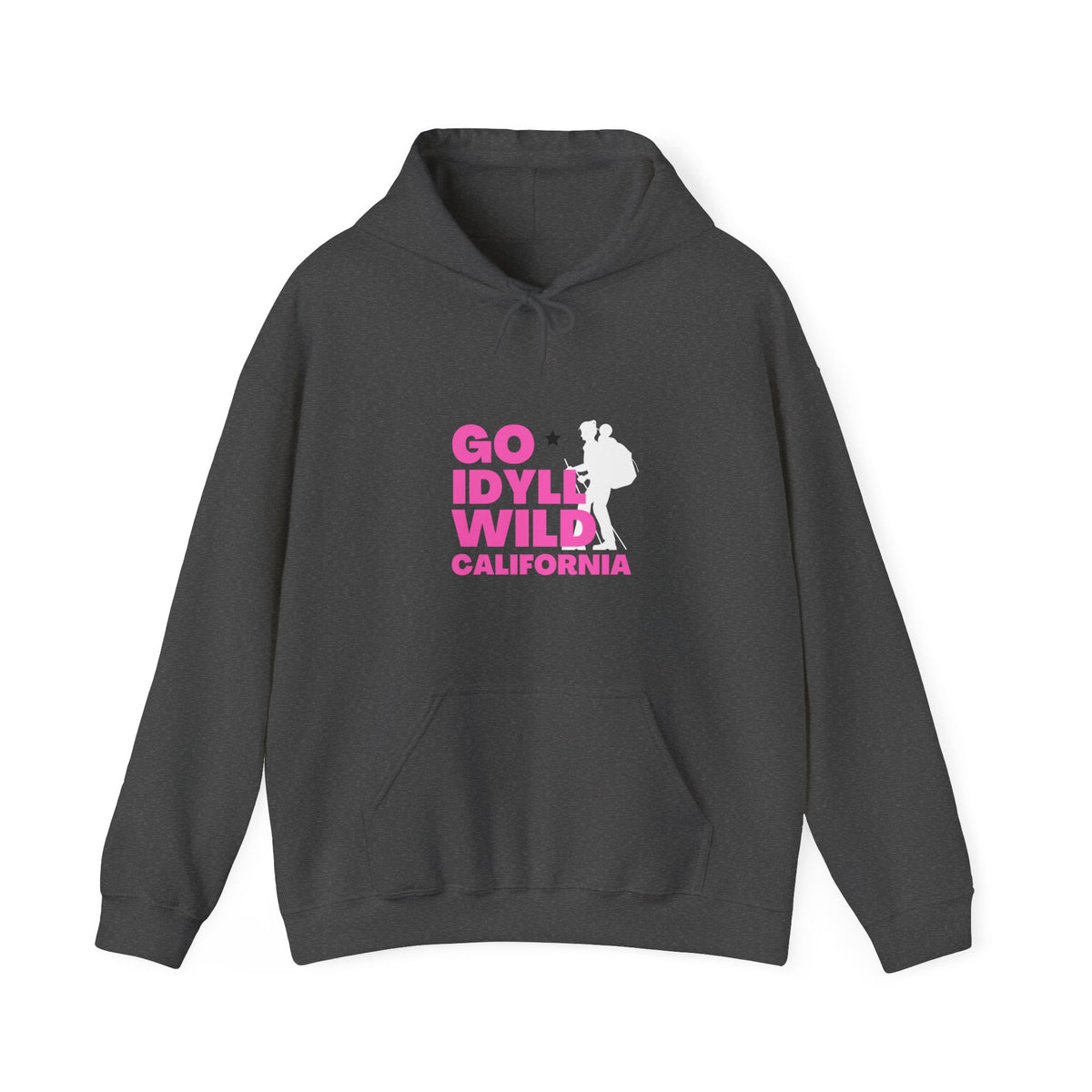 Idyllwild Mom Hiker Pink Text Hoodie