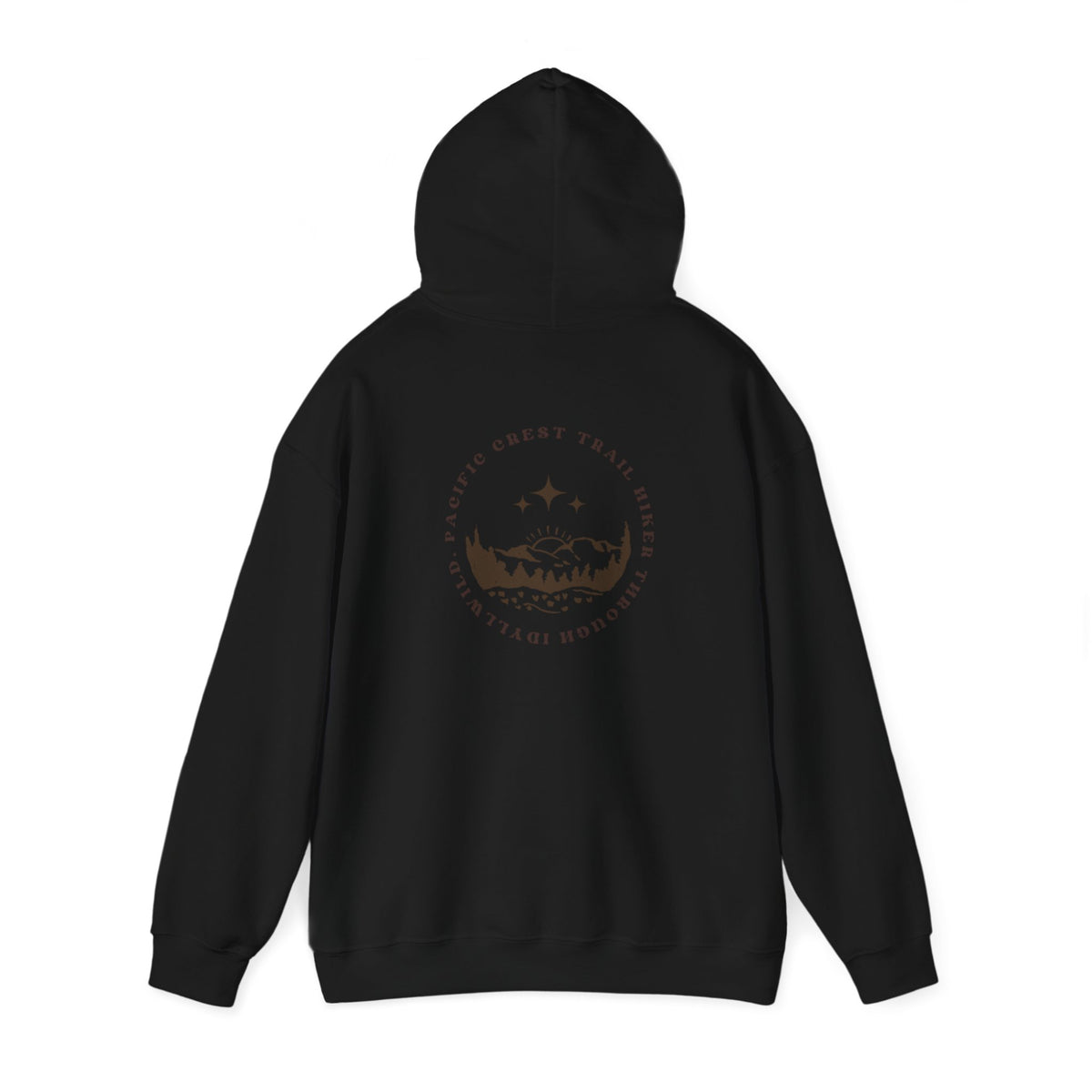 Pacific Trail Hiker through Idyllwild BrownText Hoodie