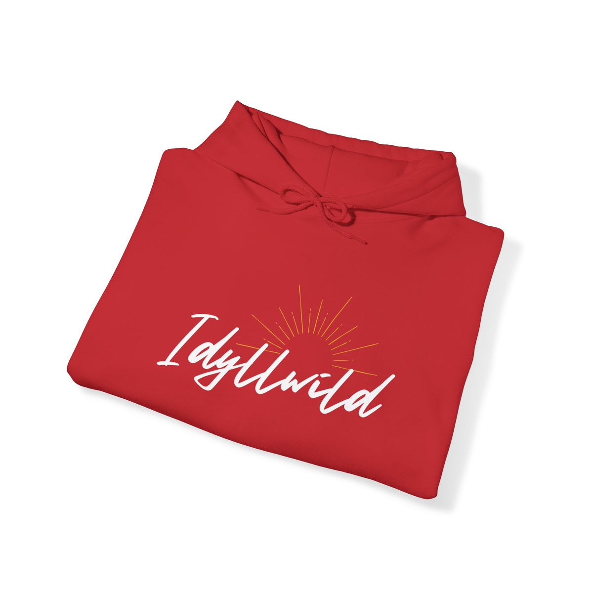 Idyllwild white script grey suburst Hoodie