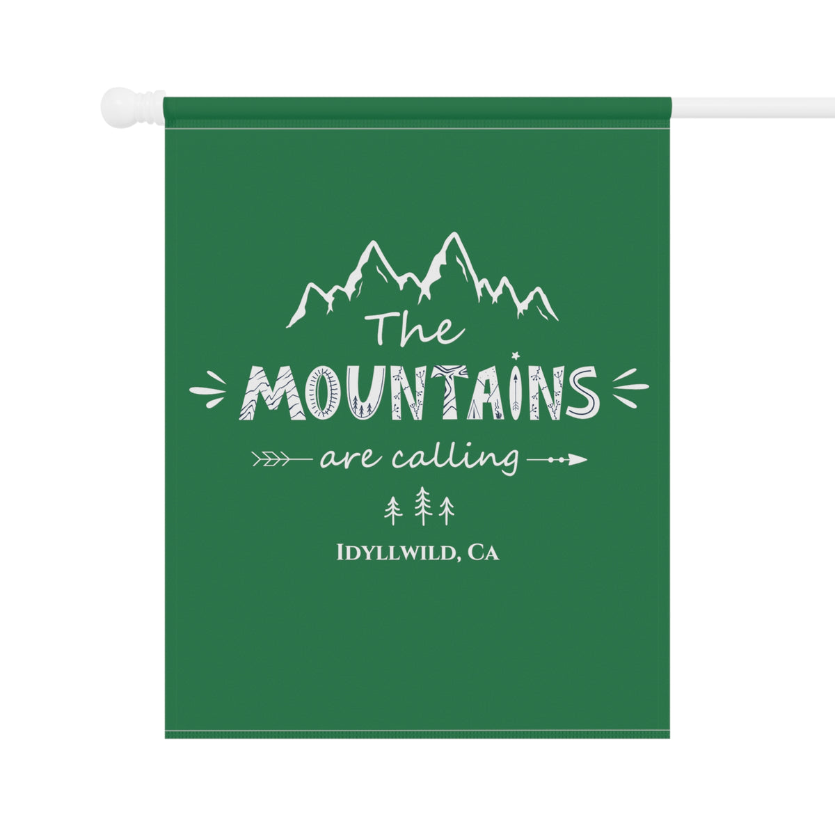 Garden & House Banner The Mountains are calling dark green