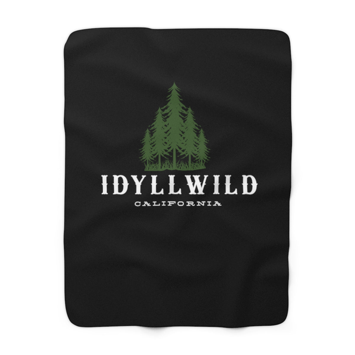 Sherpa Fleece Blanket Green Pine