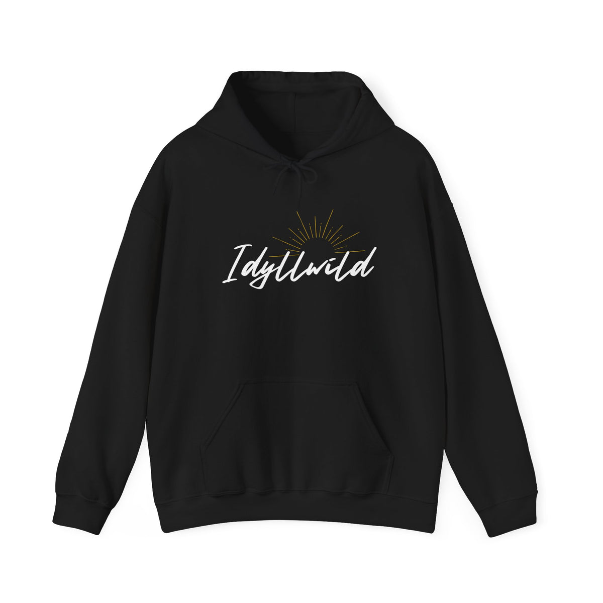 Idyllwild white script grey suburst Hoodie