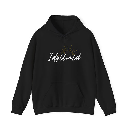 Idyllwild white script grey suburst Hoodie
