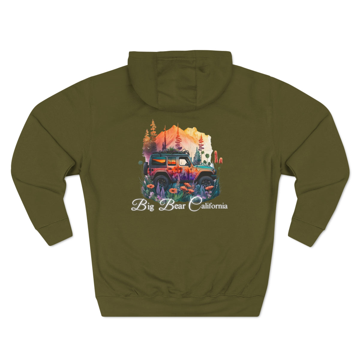 Big Bear Jeep Floral Hoodie
