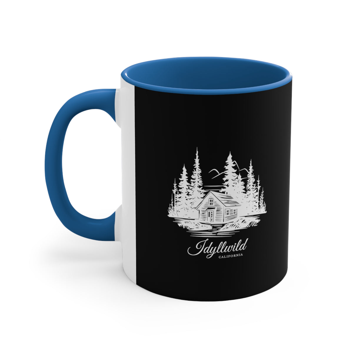 Black Idyllwild Cabin Accent Mug