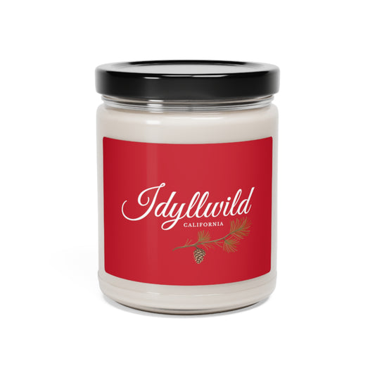 Scented Soy Candle, 9oz Idyllwild Classy Cone Red Label