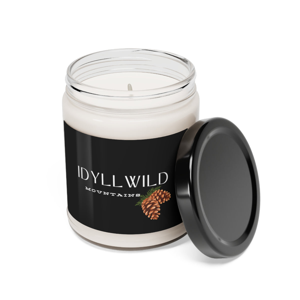 Scented Soy Candle, 9oz Idyllwild Mountains Pine Cone Black Label