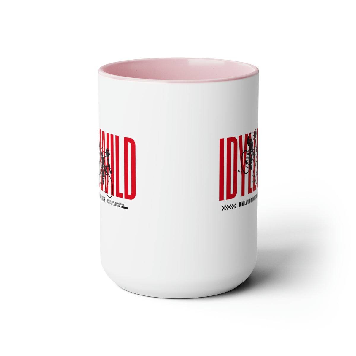 Two-Tone Coffee Mugs, 15oz Mountain biking Idyllwild