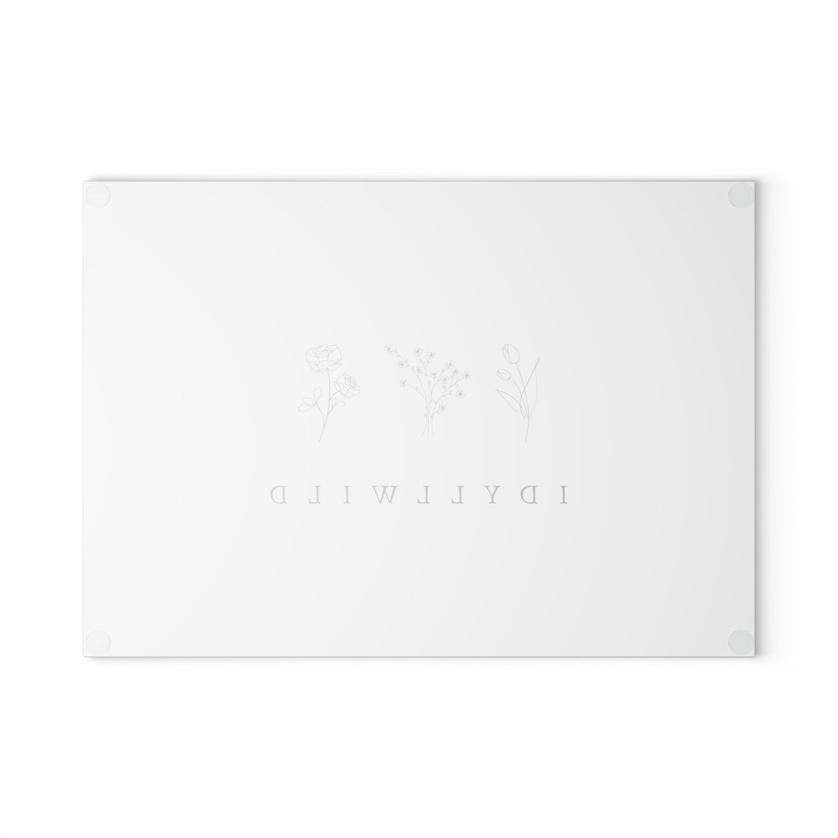 Glass Cutting Board Light Floral Idyllwild