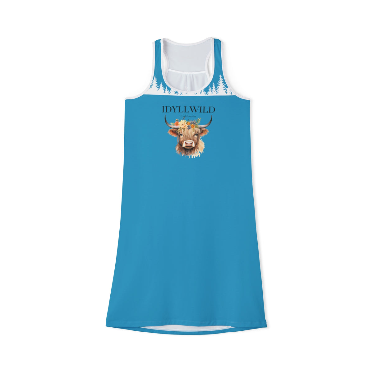 Women's Idyllwild Cow Turquoise Racerback Dress