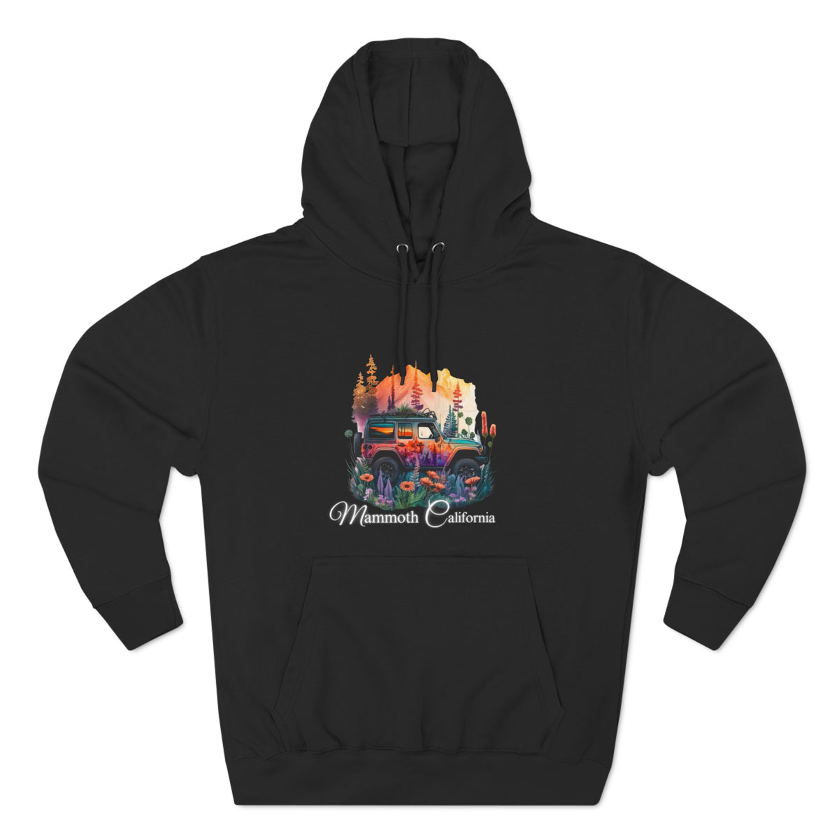 Mammoth California Jeep Floral Hoodie