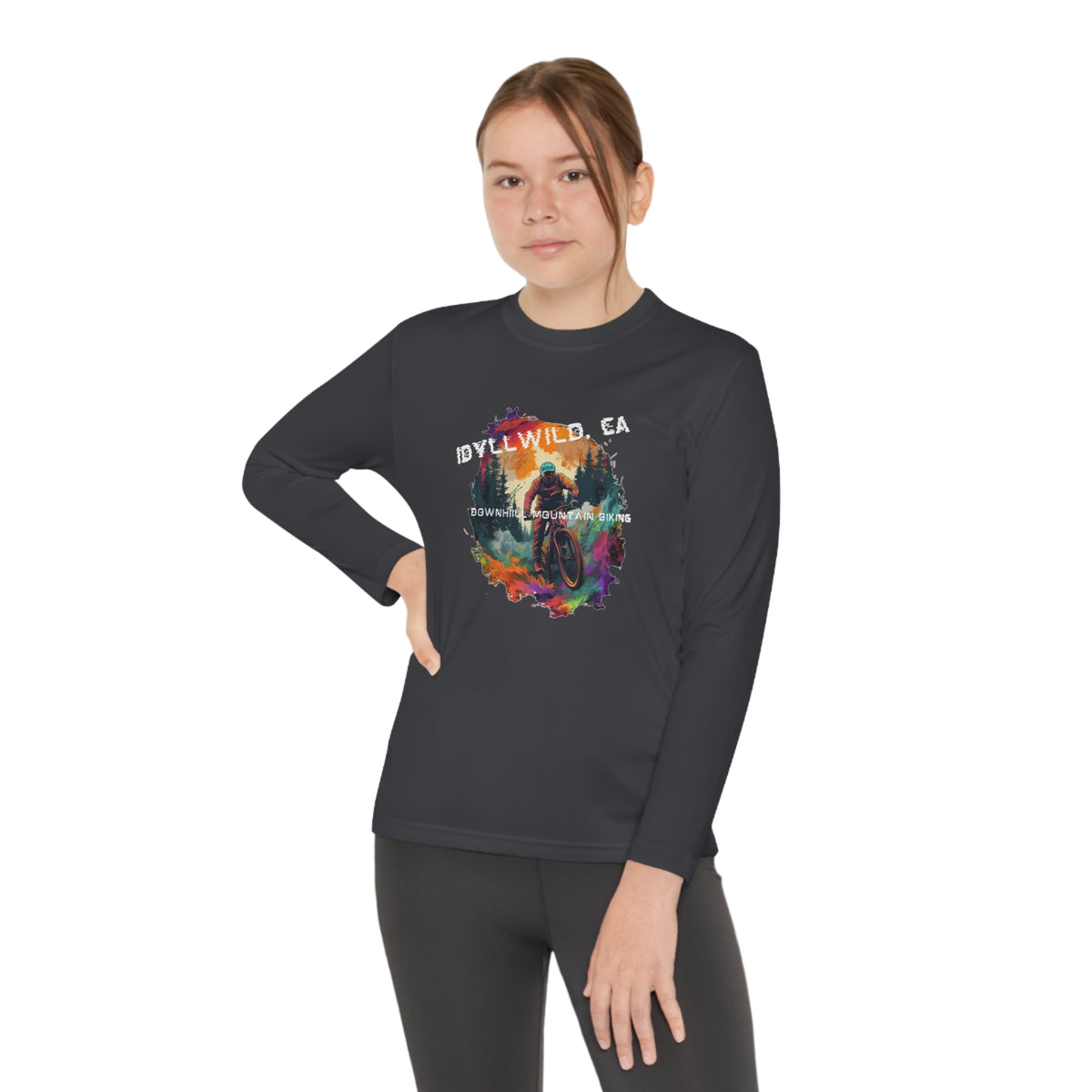 Idyllwild Mountain Biking Youth Long Sleeve Competitor Tee