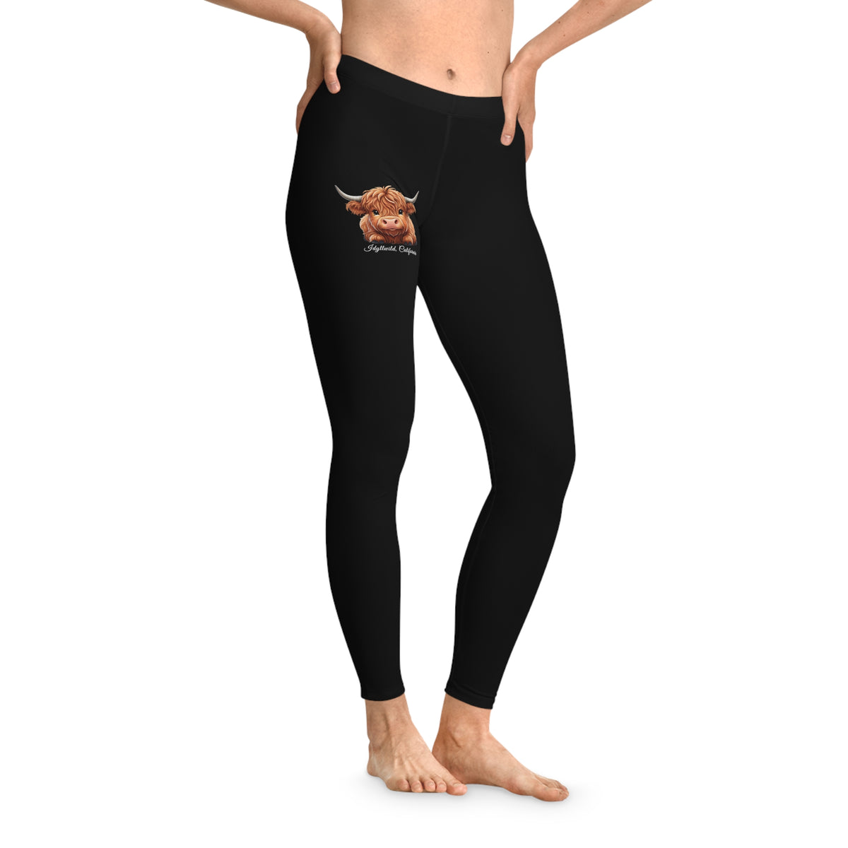 Stretchy Leggings (AOP)Idyllwild Cow 1